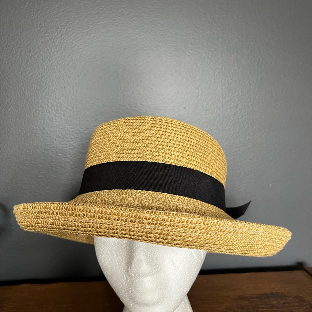 Scala Collection Tan Straw Beach Summer Hat - Picture 6 of 9